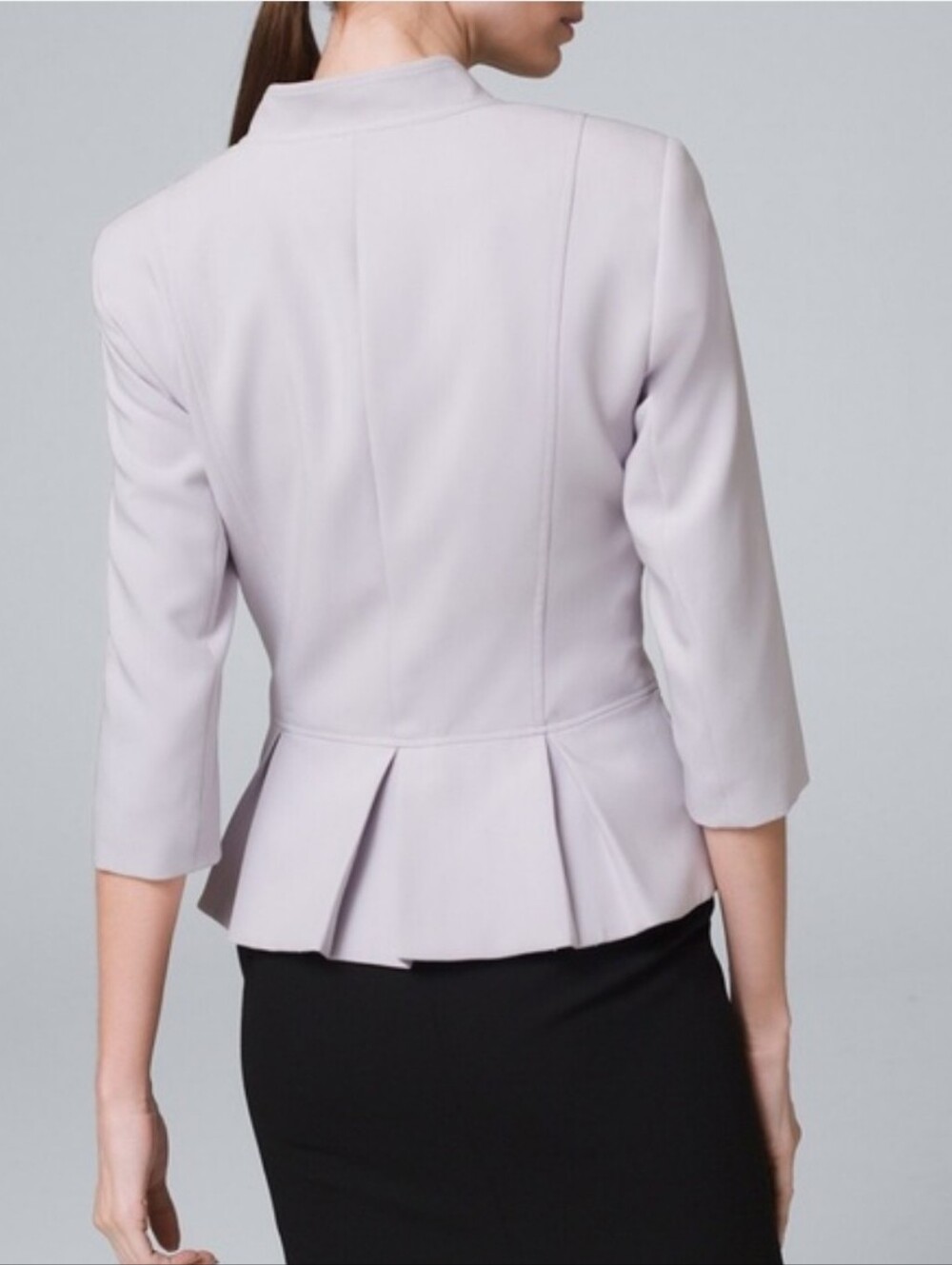 WHBM Flirty-Hem Peplum Blazer in Women's 6 - Picture 2 of 16